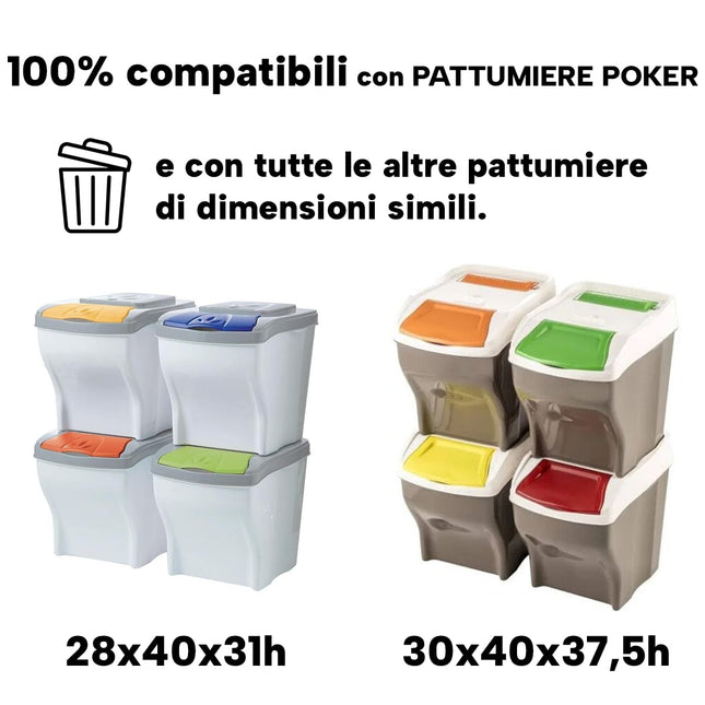 Bama Sacchetti Per Immondizia Poker Sak - 20 Pz, 65X54 Cm, Trasparenti, 30 Lt, Resistente E Antigoccia