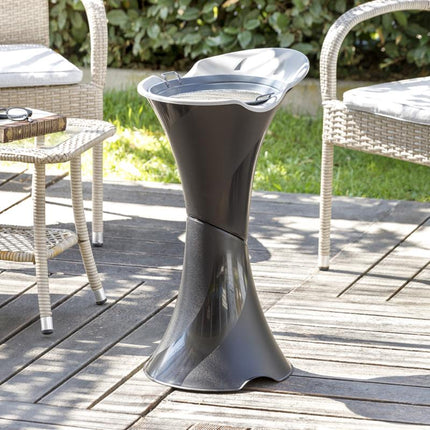 Bama Posacenere Da Terra Smoking - Elegante E Sicuro, 36X39X71H Cm, Nero, Per Locali Pubblici