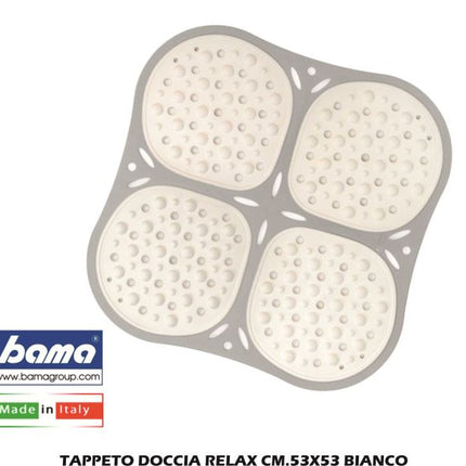 Bama Tappeto Doccia Relax In Morbido Tessuto Antiscivolo Per Il Bagno E La Doccia