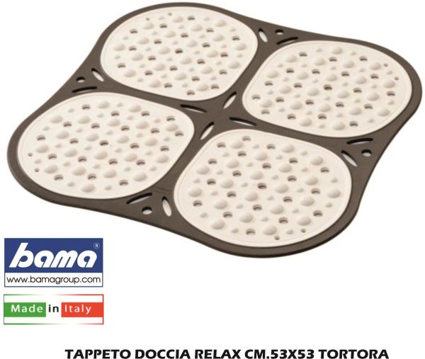 Bama Tappeto Doccia Relax In Morbido Tessuto Antiscivolo Per Il Bagno E La Doccia