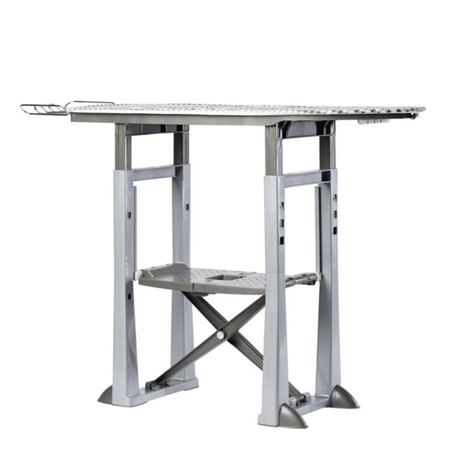 Bama Tavolo Da Stiro Trend Evolution – Grigio Tortora, Regolabile, Piano Traspirante, Ripiano Porta Caldaia