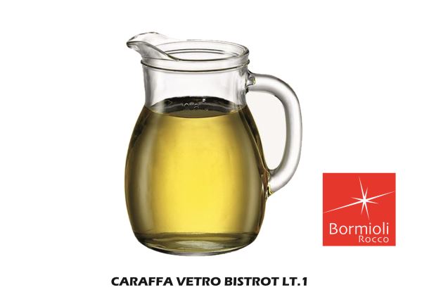Bormioli Rocco Caraffa Vetro Bistrot In Vetro Per Uso Quotidiano E Ristorazione, Design Classico Ed Elegante Bormioli Rocco