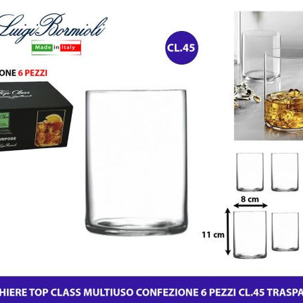 Bormioli Rocco Bicchiere Top Class Multiuso Conf. 6 Pz. Diverse Capacità