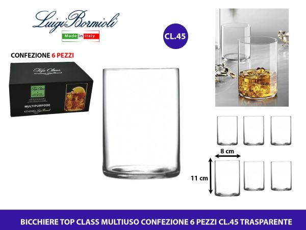 Bormioli Rocco Bicchiere Top Class Multiuso Conf. 6 Pz. Diverse Capacità