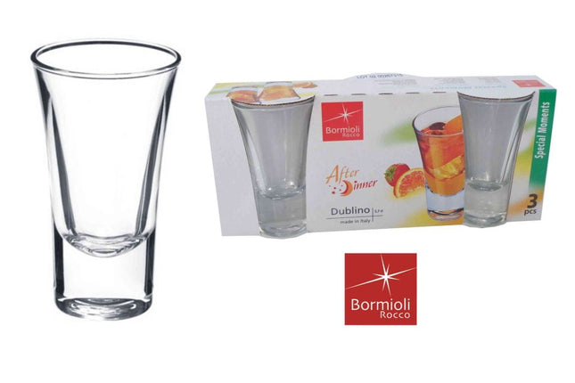 Bormioli Rocco Bicchierino Vetro Dublino Confezione 3 Pz. Set Di Bicchierini In Vetro 3,4cl Bormioli Rocco