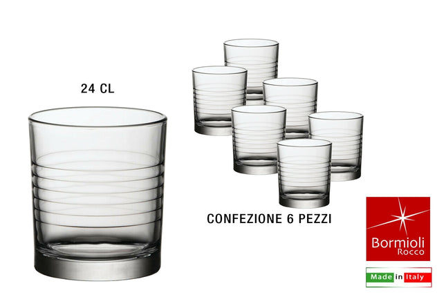 Bormioli Rocco Bicchiere Arena: Set 6 Pezzi Cl 24 Acqua Bormioli Rocco