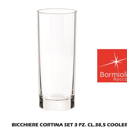 Bormioli Rocco Bicchiere Cortina Confezione 3 Pezzi Set Bicchieri Vetro Per Bevande Varie Bormioli Rocco
