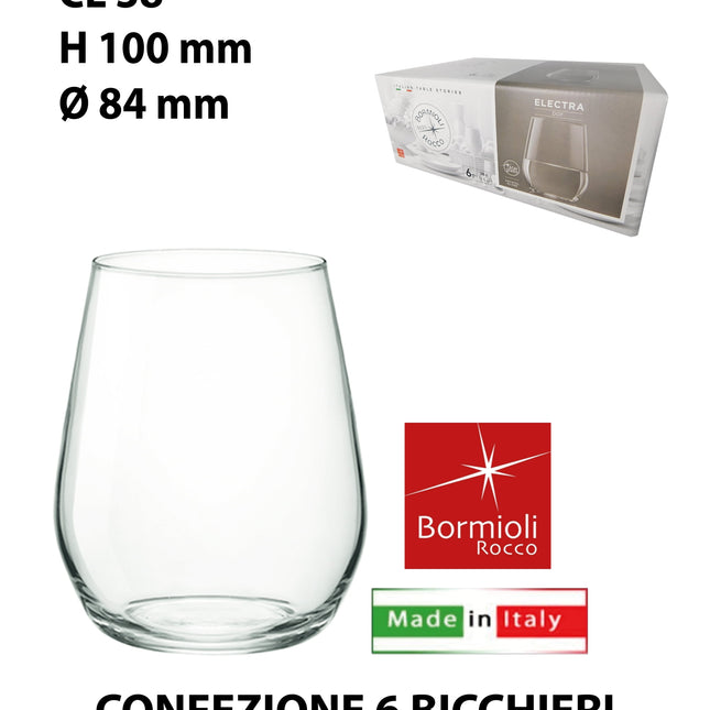 Bicchiere Electra Dof Acqua Cl.38 Conf.6 Pz.-8004360062687