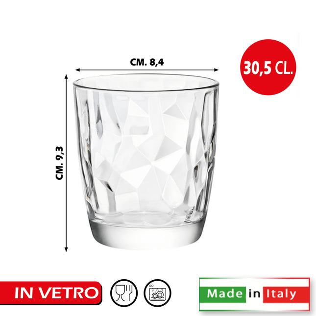 Bormioli Rocco Bicchiere Diamond Confezione 3 Pz. Cl.30,5 Acqua