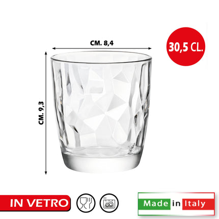 Bormioli Rocco Bicchiere Diamond Confezione 3 Pz. Cl.30,5 Acqua Bormioli Rocco