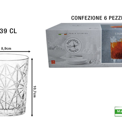 Bicchiere Lounge Dof Conf. 6 Pz. Cl.39-8004360085860