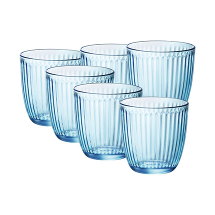 Bormioli Rocco Bicchiere Lively Blue: Set 6 Pezzi Cl 29 Acqua Per Apparecchiare