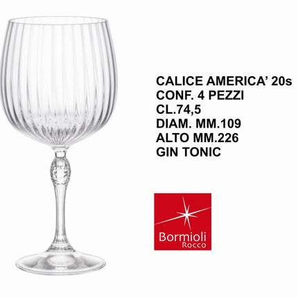 Calice America' 20S Conf. 4 Pz. Cl.74