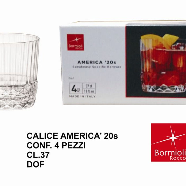 Bicchiere America' 20S Conf. 4 Pz. Cl.25 Dof-8004360093179