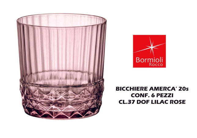 Bormioli Rocco Bicchiere America '20S Dof Lilac Rose: Il Fascino Del Decò Sulla Tua Tavola Bormioli Rocco