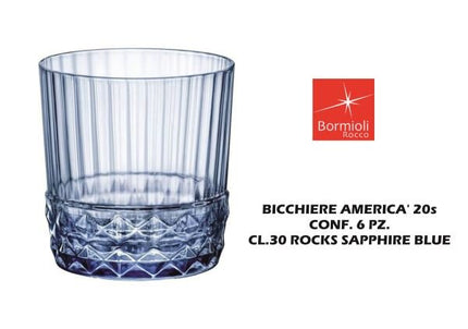 Bormioli Rocco Collezione America '20s Sapphire Blue: L'Eleganza Vibrante del Vetro Colorato - Tutto Tutto Meno Meno