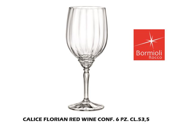 Calice Florian Red Wine Conf. 6 Pz. Cl.53,6 Bormioli Luigi
