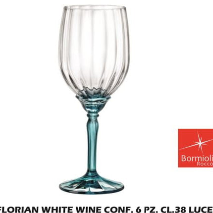 Calice Florian White Wine Conf. 6 Pz. Cl.38 Lucent Blue-8004360095180