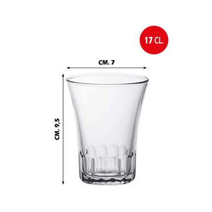 Bormioli Rocco Bicchiere Amalfi Conf. 4Pz. Set Di Bicchieri In Vetro Per Uso Quotidiano E Occasioni Speciali Bormioli Rocco