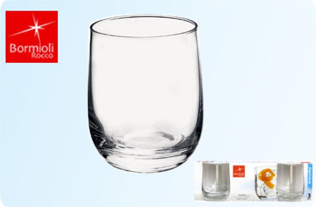 Bormioli Rocco Bicchiere Loto: Set 3 Pezzi Cl 27 Acqua Bormioli Rocco