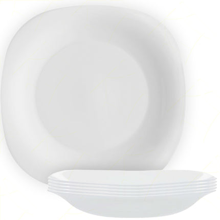 Bormioli Rocco Piatto Parma In Vetro Opale Temperato, Resistente A Urti E Alte Temperature, Set 6Pz