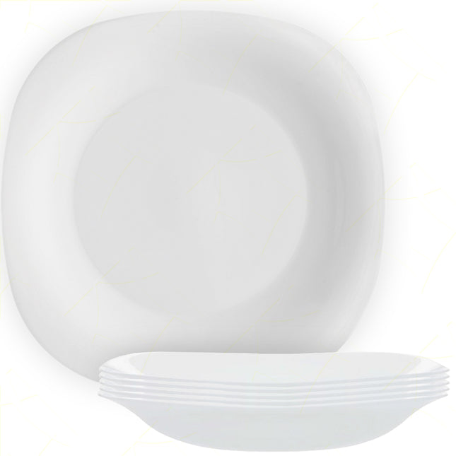 Bormioli Rocco Piatto Parma In Vetro Opale Temperato, Resistente A Urti E Alte Temperature, Set 6Pz
