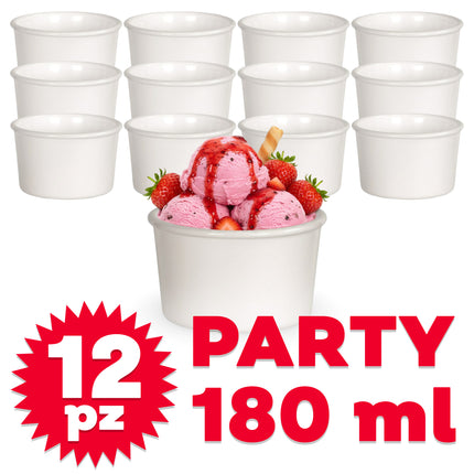 Bormioli Rocco Coppetta Gelato e Dessert "Aromateca" in Vetro Opale Bianco - 180ml (18cl) - Ciotola Resistente e Impilabile per Dolci, Finger Food, Salse e Degustazioni - Design Moderno Ø 8,7 cm 12 Pezzi (180ml x12) Bormioli Rocco