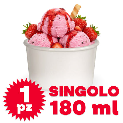 Bormioli Rocco Coppetta Gelato e Dessert "Aromateca" in Vetro Opale Bianco - 180ml (18cl) - Ciotola Resistente e Impilabile per Dolci, Finger Food, Salse e Degustazioni - Design Moderno Ø 8,7 cm 1 Pezzo (180ml) Bormioli Rocco