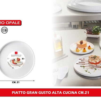 Bormioli Rocco Piatto Gran Gusto Alta Cucina In Varie Misure, Singolo / Conf. 6 Pezzi 21 cm Bormioli Rocco