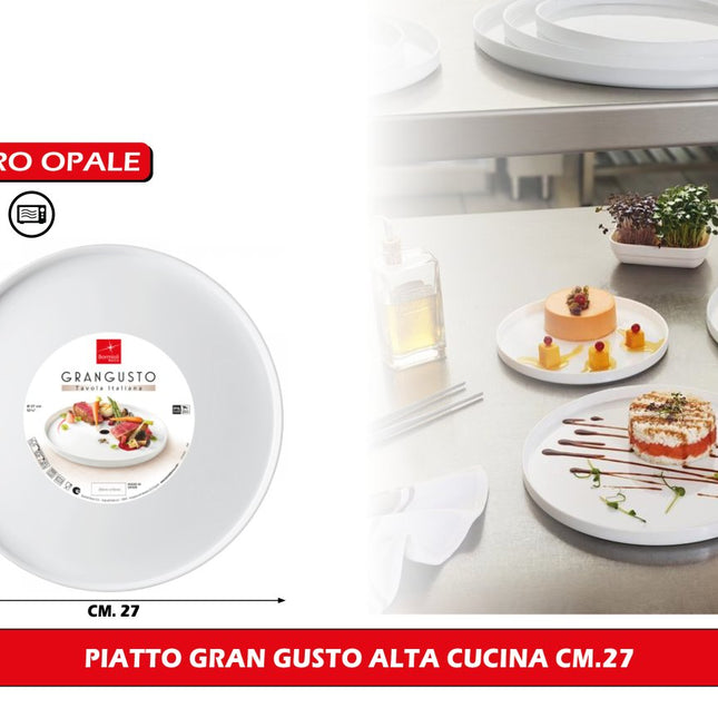 Bormioli Rocco Piatto Gran Gusto Alta Cucina In Varie Misure, Singolo / Conf. 6 Pezzi 27 cm Bormioli Rocco