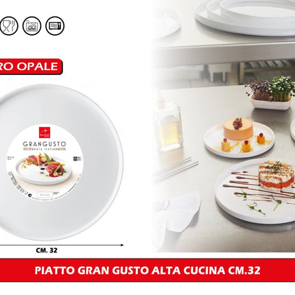 Bormioli Rocco Piatto Gran Gusto Alta Cucina In Varie Misure, Singolo / Conf. 6 Pezzi 32 cm Bormioli Rocco