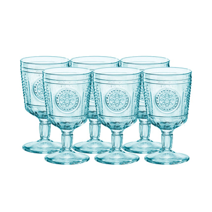 Bormioli Rocco Calice Romantic: Set 6 Pezzi Cl 32 Cool Blue
