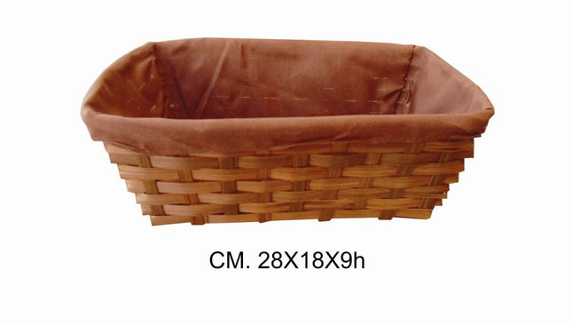Boldrini Cestino Portapane Cpn05 Rettangolare Foderato Cm.28X18X9H New Arcobaleno