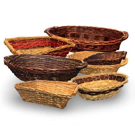 Cesto in Vimini Naturale per Regali Natalizi e Pasquali Idea Cesta Regalo Artigianale Decorativa New Arcobaleno