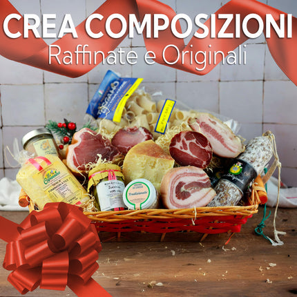 Cesto in Vimini Naturale per Regali Natalizi e Pasquali Idea Cesta Regalo Artigianale Decorativa New Arcobaleno