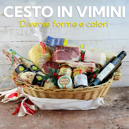Cesto in Vimini Naturale per Regali Natalizi e Pasquali Idea Cesta Regalo Artigianale Decorativa New Arcobaleno