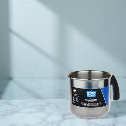 Pentolino Bollilatte Lopardo Inox Linea Natura – Acciaio Inox, 10 cm, Induzione Lopardo Inox