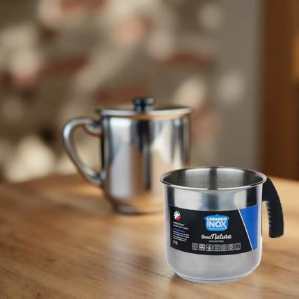Pentolino Bollilatte Lopardo Inox Linea Natura – Acciaio Inox, 10 cm, Induzione Lopardo Inox