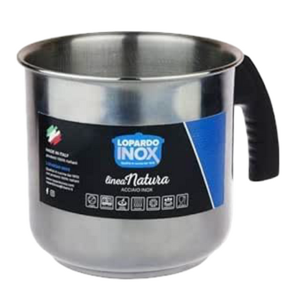 Pentolino Bollilatte Lopardo Inox Linea Natura – Acciaio Inox, 10 cm, Induzione Lopardo Inox