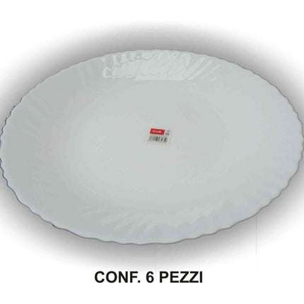 Piatto Fondo Titan Ceramica Bianco Cm.23 Confezione 6 Pezzi Cegeco & Alar