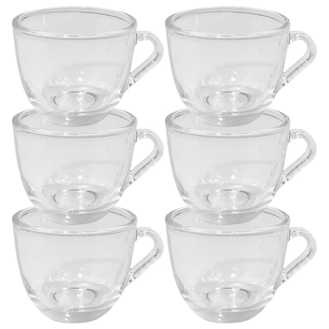 Tazzine da Caffè in Vetro – Set 6 Pezzi, Collezione Aurora, Eleganza Trasparente! Galileo