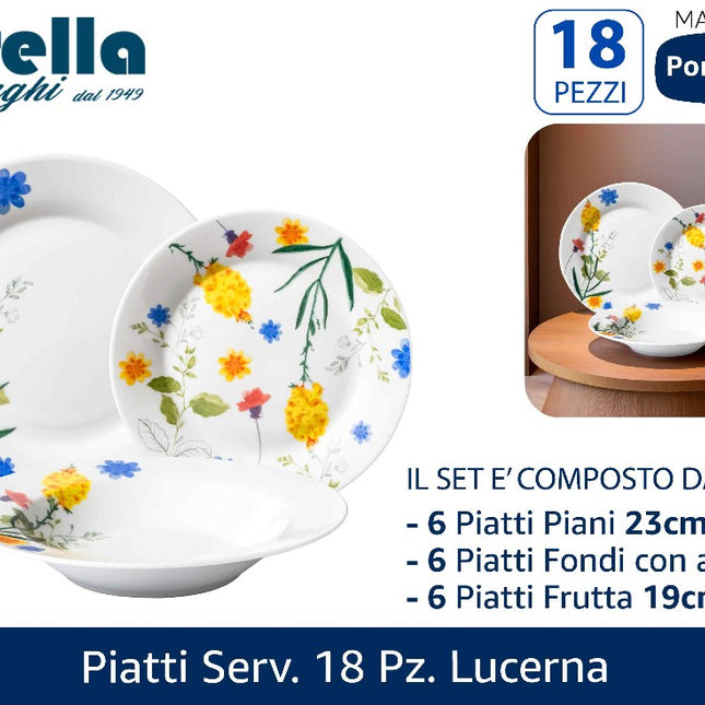 Piatti Serv. 18 Pz. Lucerna Borella Casalinghi srl