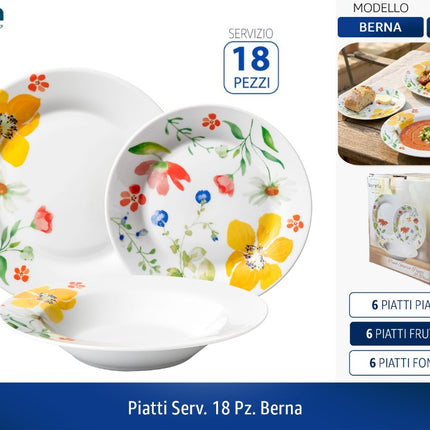 PIATTI SERV. 18 PZ. BERNA Borella Casalinghi srl