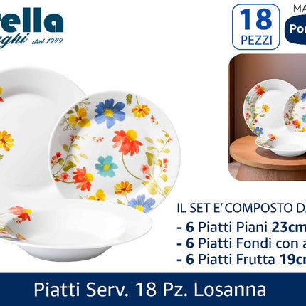 Piatti Serv. 18 Pz. Losanna Borella Casalinghi srl
