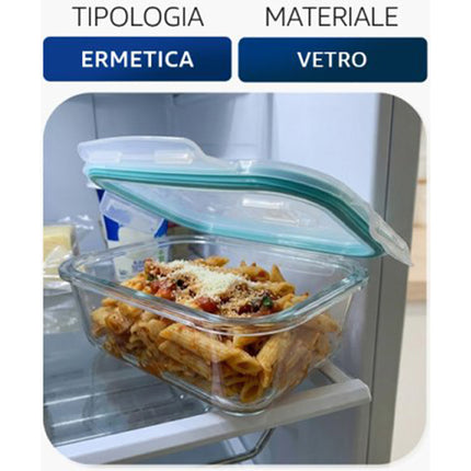 Frigobox Vetro Omega Ermetico 320/640/1040 ml Colori Assortiti
