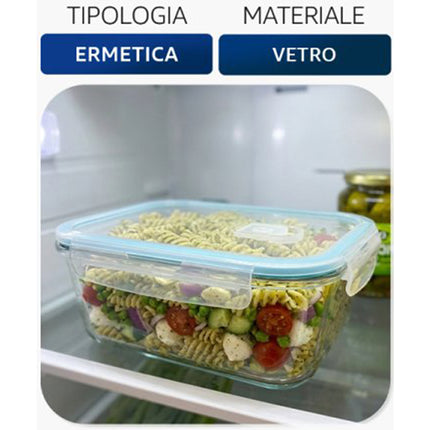 Frigobox Vetro Omega Ermetico 320/640/1040 ml Colori Assortiti