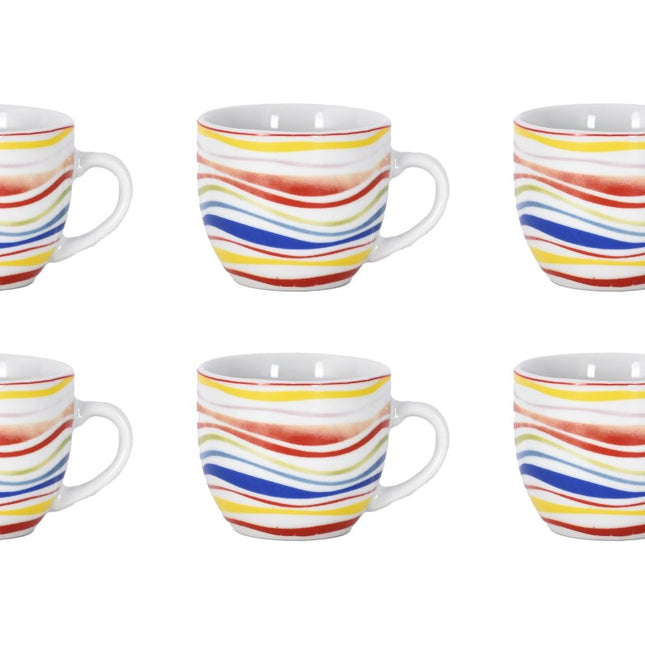 Tazzine Caffè Set 6 Pezzi Fantasia Paros Solo tazzine Borella Casalinghi srl