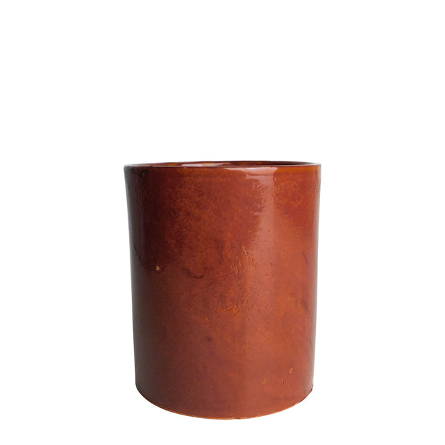 Barone Bicchiere Terracotta Ø7,5X8H Cm Ml.200 Senza Manico Artigianale Per Tavola Rustica
