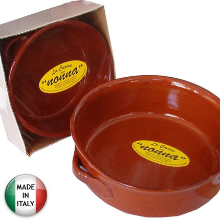 Tegame Terracotta Cm.28X10H Bombato-8031971400331