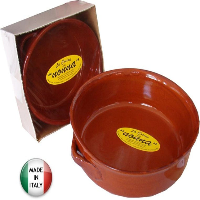 Casalinghi Sicignano Tegame Bombato in Terracotta di alta qualità per cucina tradizionale e rustica Casalinghi Sicignano